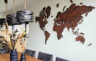 Duurzame houten wereldkaarten voor een stijlvol interieur