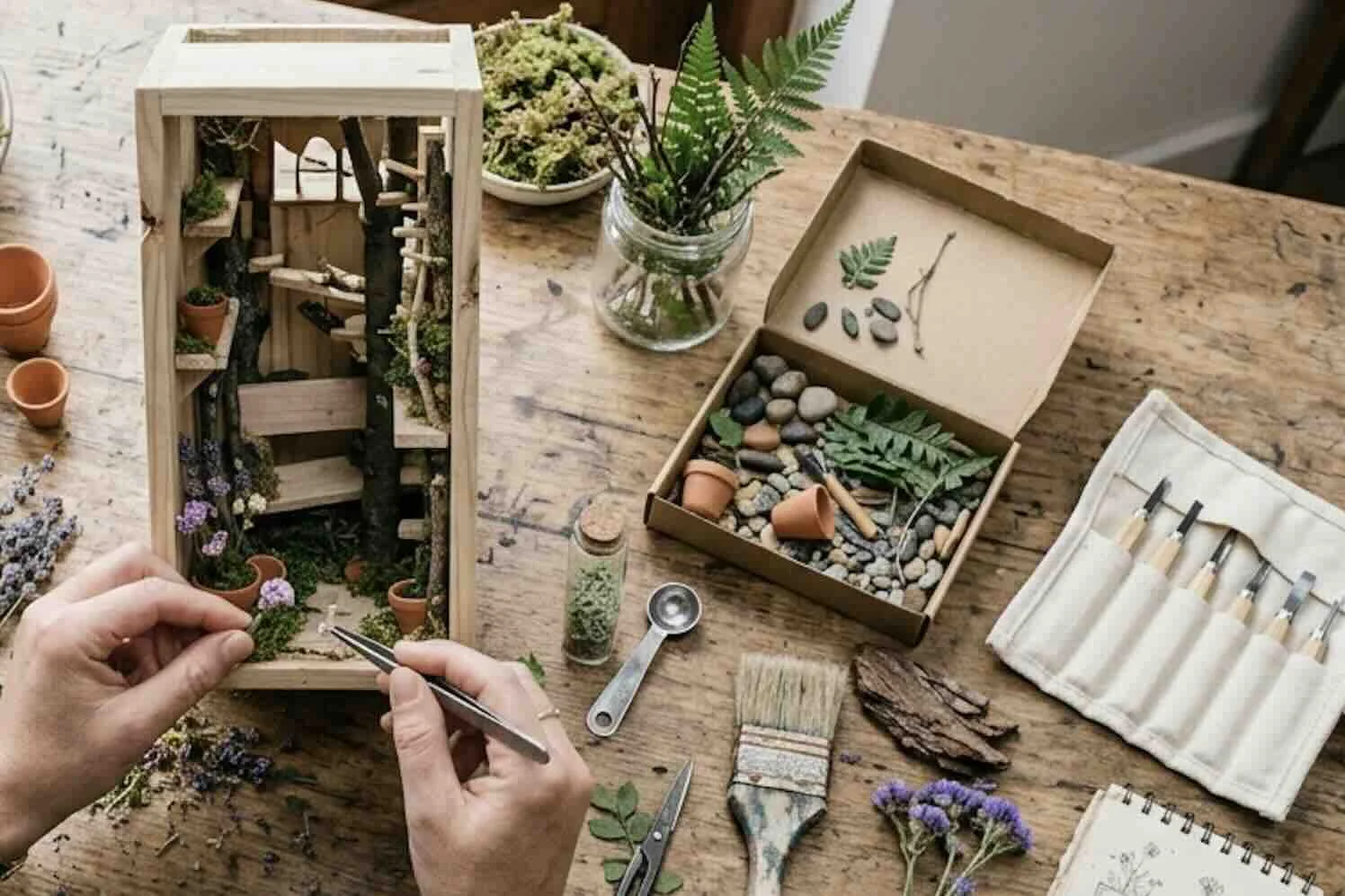 Zo bouw je een book nook met planten en bloemen